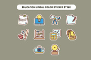 30 EDUCATION LINEAL COLOR STICKER, an Object Graphic by agusrahar (Thumbnail 4 of 4)