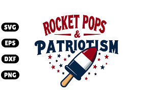 Rocket Pops & Patriotism SVG #2, an Illustration by Awieee1