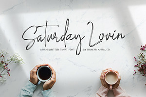 Saturday Loving Signature Font, a Script Font by ReveryWorks