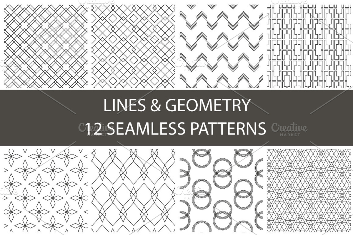Lines & Geometry Patterns, a Pattern Graphic by Wild Rose (Photo 1 of 5)