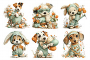Whimsical Easter Dogs Clipart, an Illustration by Daily.Designs (Thumbnail 5 of 7)