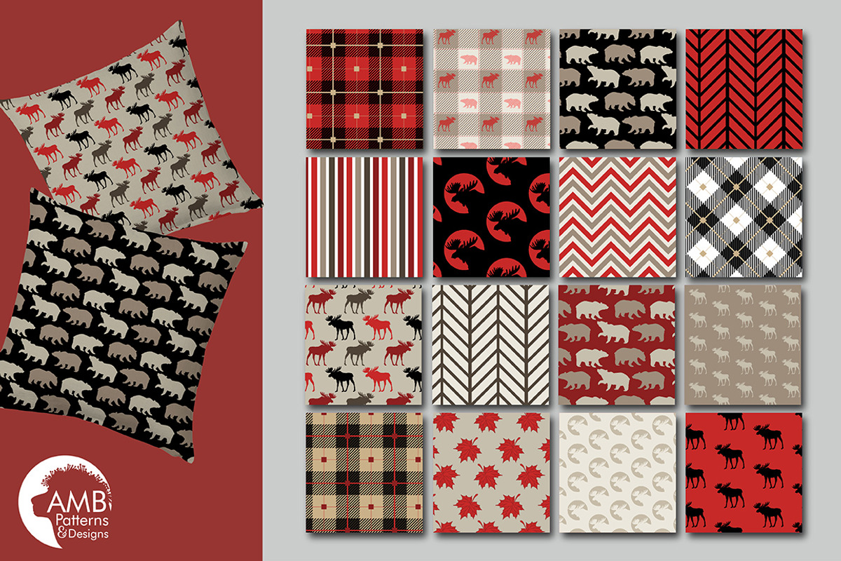 Lumberjack papers AMB-1871, a Pattern Graphic by AMBillustrations (Photo 3 of 5)