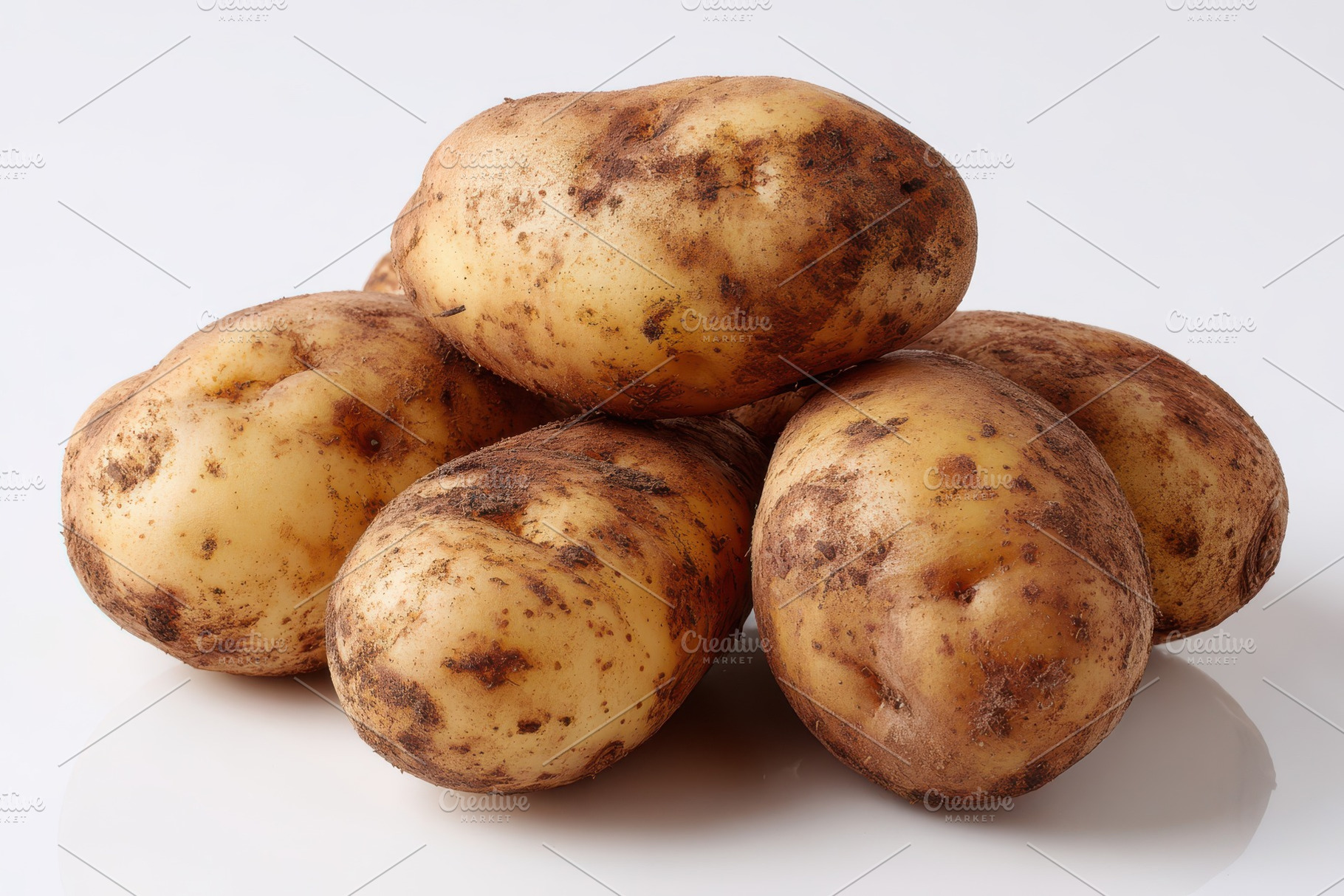 Freshly Harvested Potatoes Soil Cove, a Photo by Pixeness Studio