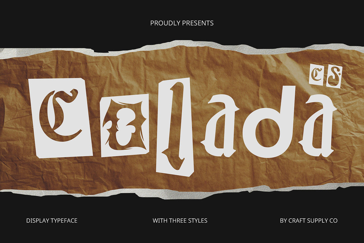 CS Colada – Collage Font, a Sans Serif Font by Craft Supply Co. (Photo 1 of 8)