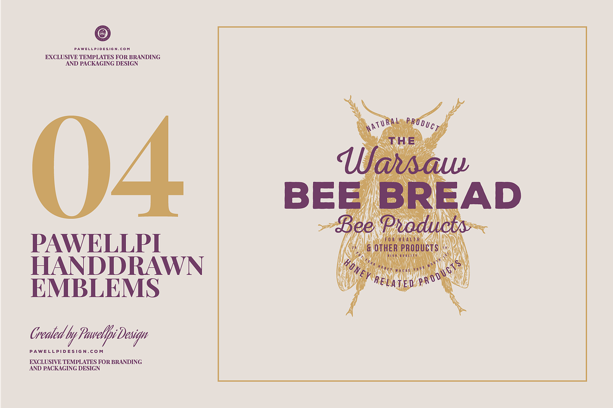 HAND DRAWN VINTAGE EMBLEMS VOLUME 4, a Branding & Logo Template by pawellpi (Photo 12 of 15)
