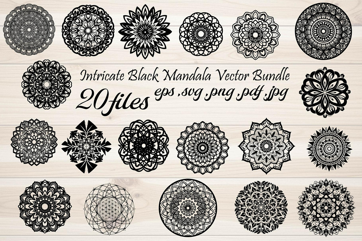 Intricate Black Mandala Circle, a Decorative Illustration by Designer_Momina (Photo 1 of 20)
