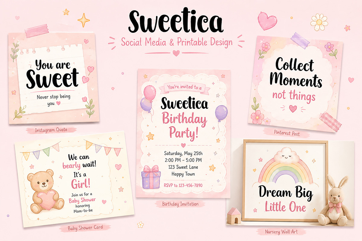 Sweetica, a Script Font by Wow Magic (Photo 5 of 8)