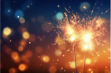 Bright Sparkler newyear background, a Holiday Photo by Ylivdesign
