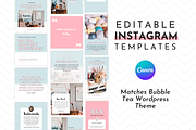Instagram Template Blue Canva, a Social Media Template by ltsdesigns (Thumbnail 1 of 4)