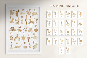 Boho Animals, Alphabet, Patterns