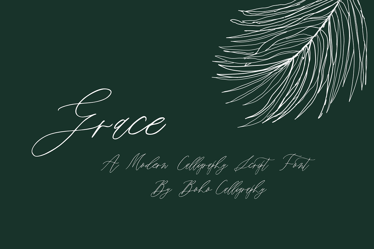 Grace - A Modern Calligraphy Font, a Script Font by BohoCalligraphy (Photo 1 of 11)