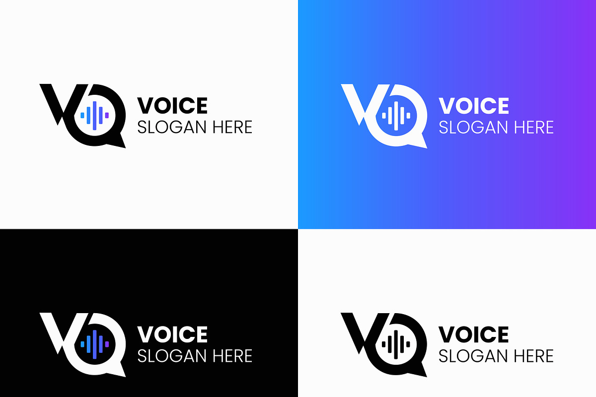 VQ Voice Company Logo, a Branding & Logo Template by HueNestify (Photo 1 of 2)