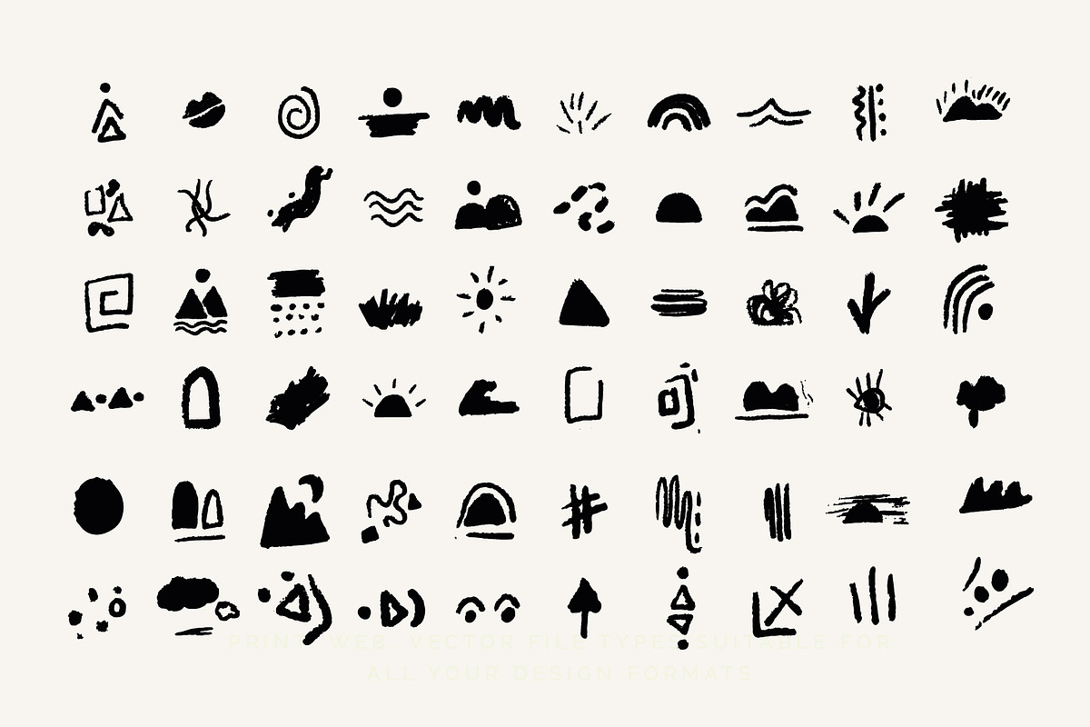 Earth Nature Sketch Doodle Icons, a Solid Icon by CreativeWilderness (Photo 8 of 13)