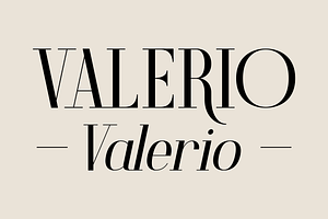 Valerio – Font Family
