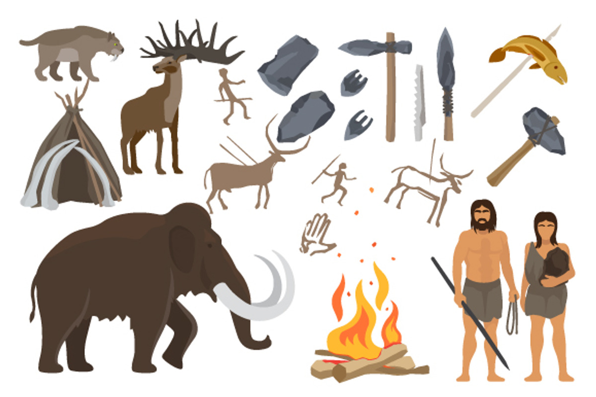 Stone age set, a Graphic by Stock-Smart-Start