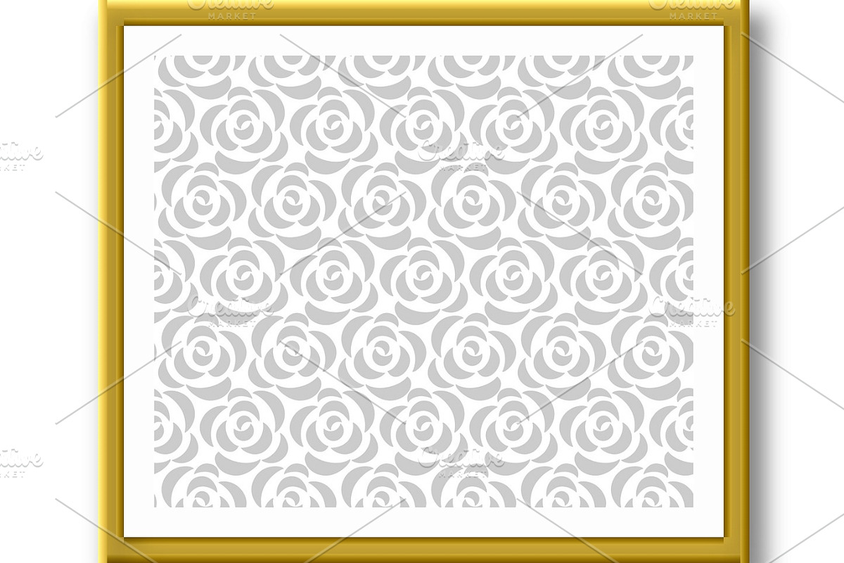Flower geometric pattern with roses, a Pattern Graphic by RODINA (Photo 2 of 3)