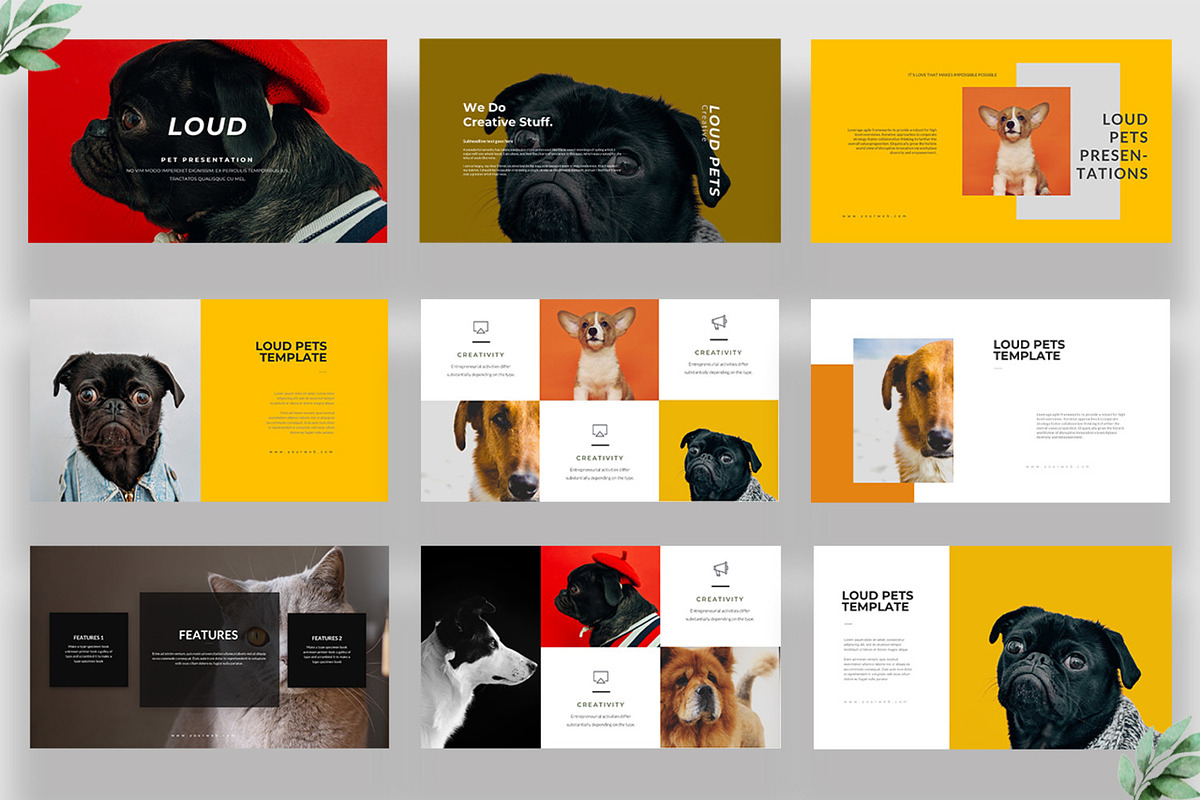 Loud Pets Powerpoint, a Presentation Template by Infinity Vector Studio (Photo 3 of 5)