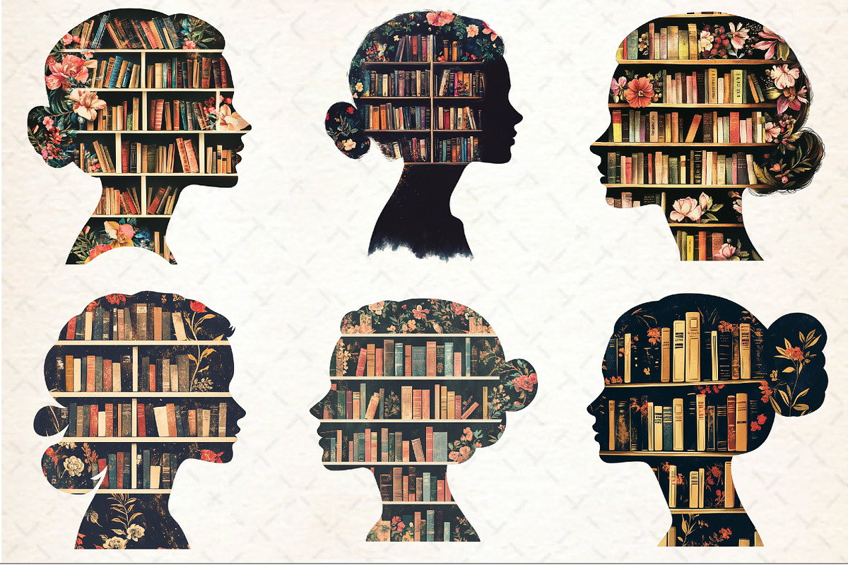 Book Girl and Library Sublimation, a Seasonal Illustration by Rose Art (Photo 2 of 3)