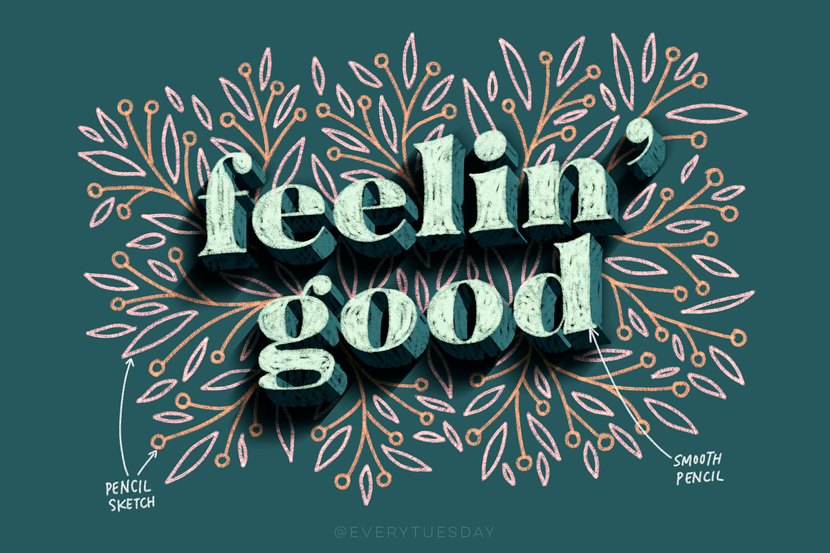 Font Lovers Lettering Brushes, a Brush Add-On by Every Tuesday (Photo 10 of 10)