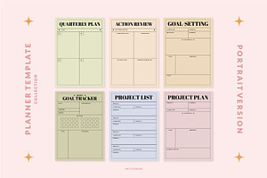 Daily, Project, Goal Planner Set