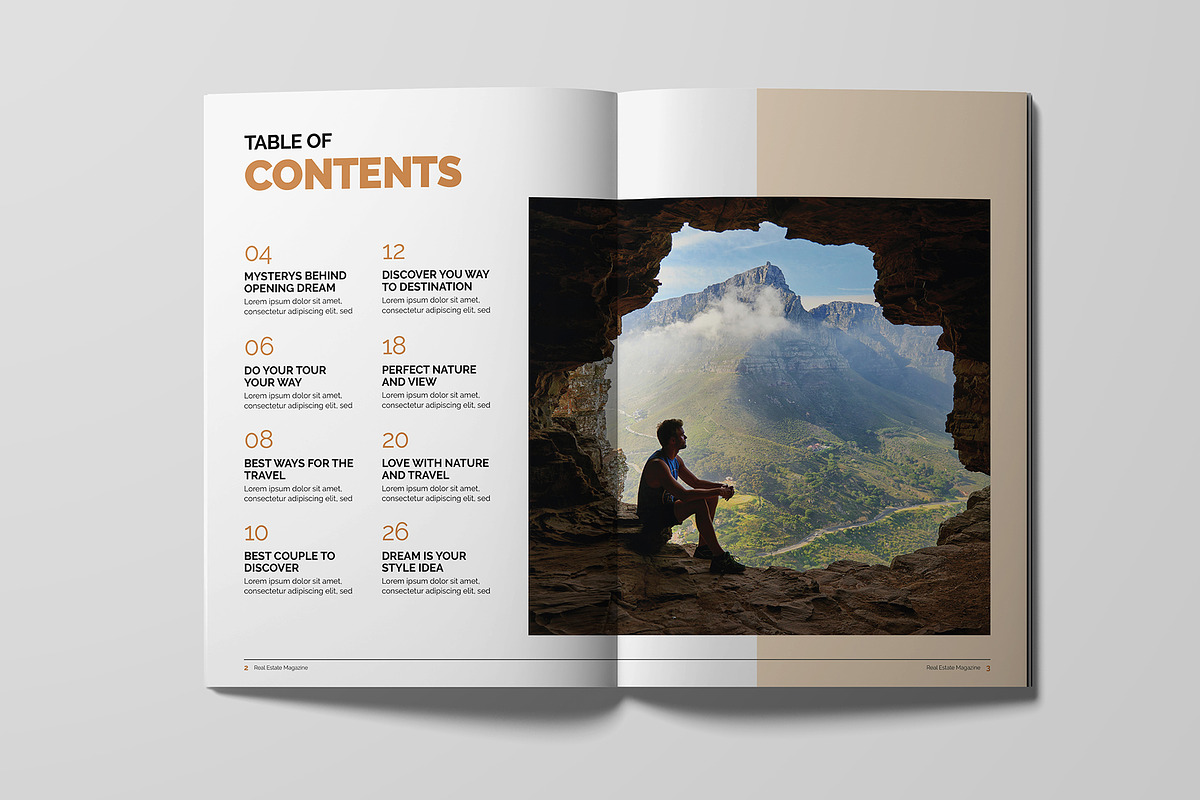 Travel Magazine Template, a Magazine Template by xtratimebd (Photo 2 of 10)