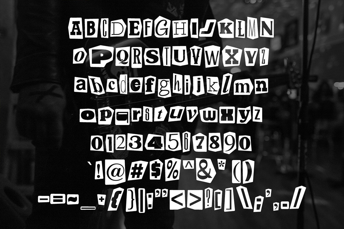 Bronxos – Collage Punk Poster Fonts, a Symbol Font by Konstantine Studio (Photo 3 of 4)