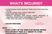 Canva Social Media Mockup Templates, a Social Media Template by Your DigiProds (Thumbnail 2 of 5)