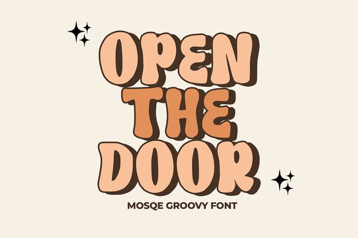 Mosqe Groovy Font, a Handwritten Font by Authentic Studio (Photo 4 of 6)