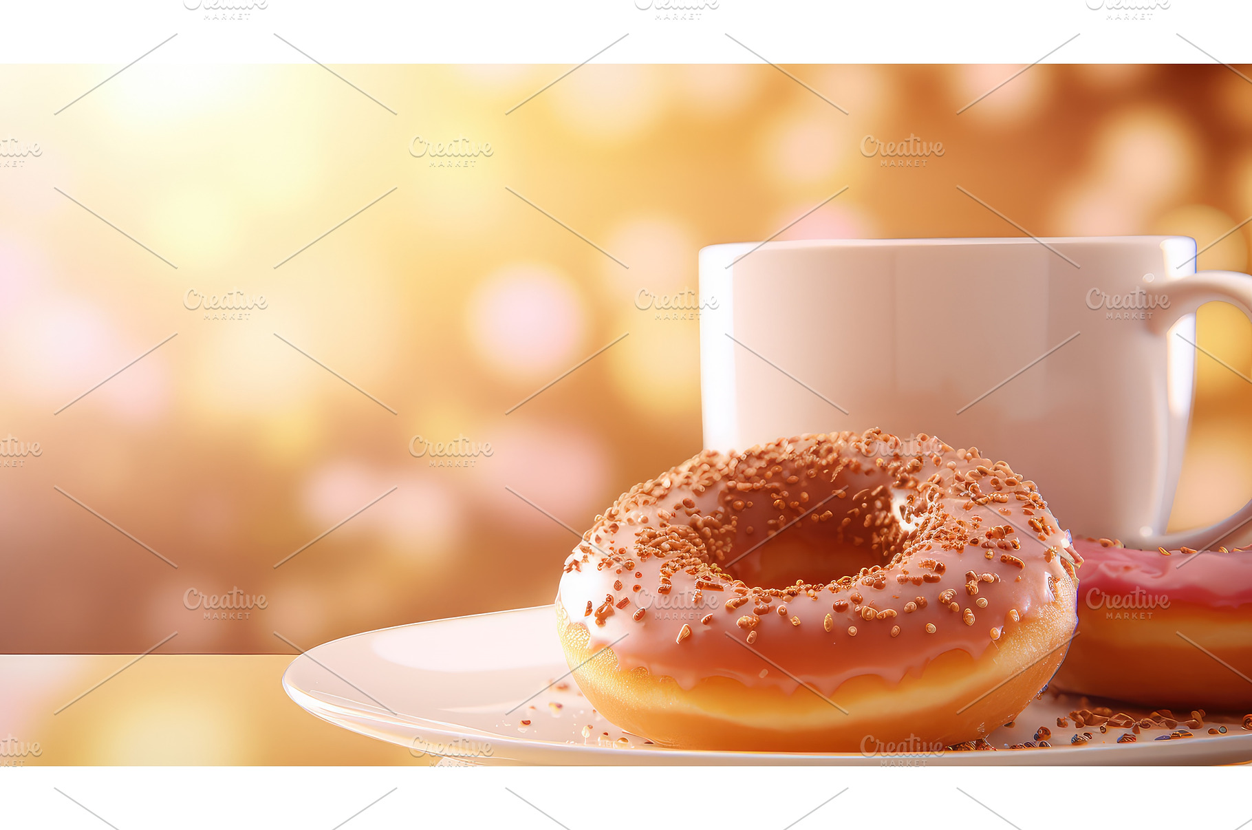 sweet snack donut food ai generated, a Background Photo by pikepicture