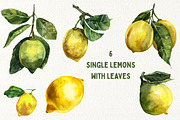 Watercolor Juicy Hand-Painted Lemons, an Object Graphic by Artcard Watercolor (Thumbnail 3 of 9)