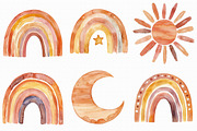 Watercolor Beige Rainbow Clipart, an Illustration by Libby Wishes (Thumbnail 2 of 7)