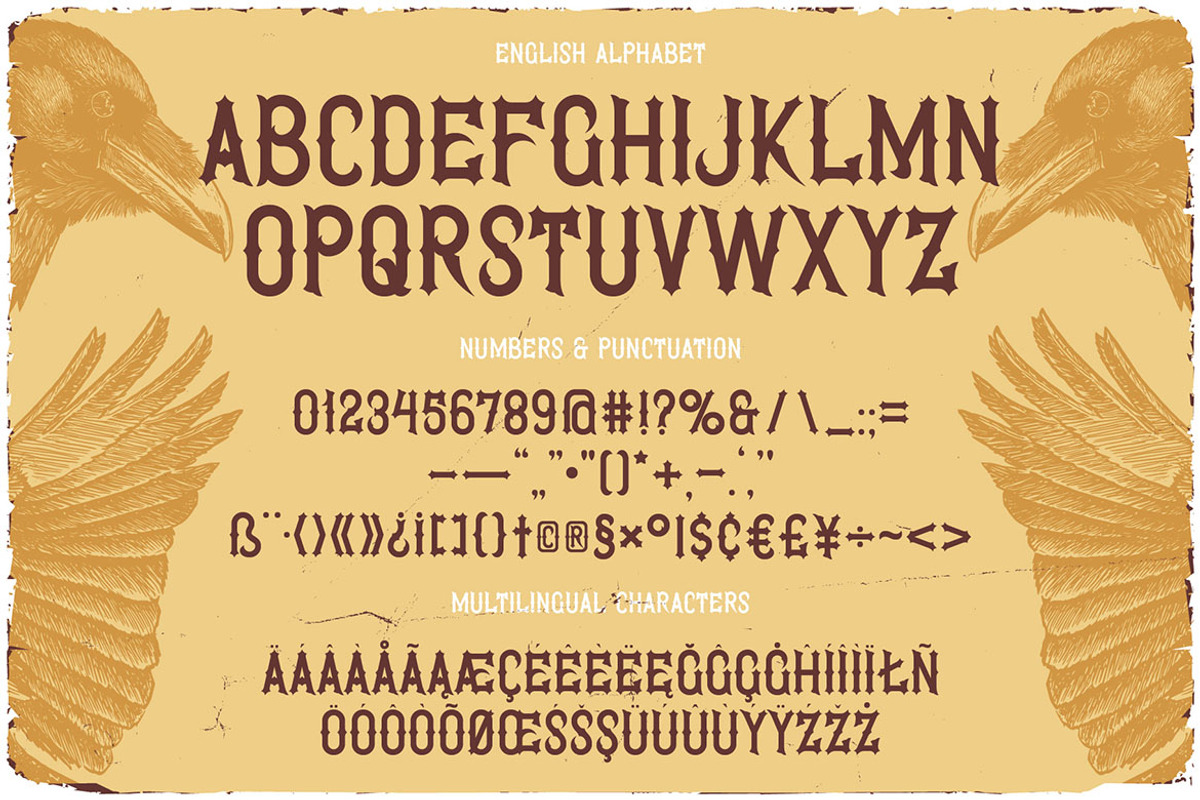 Raven Curse - Decorative Blackletter, a Blackletter Font by JumboDesign (Photo 4 of 6)
