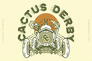 Cactus Derby Display Font, a Sans Serif Font by Cactus Country