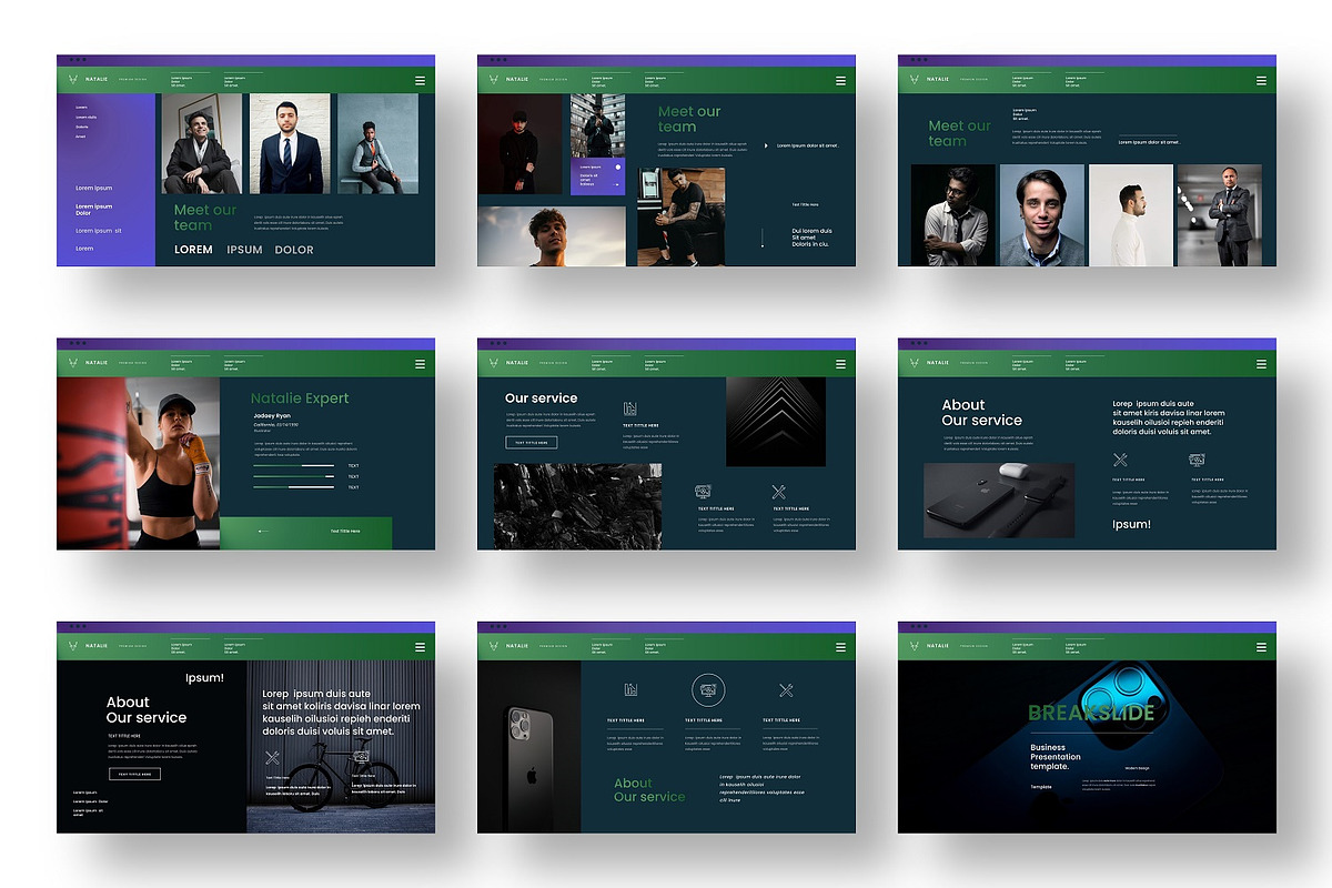 Natalie - Business Google Slide, a Presentation Template by Dens Creative Studio (Photo 3 of 6)