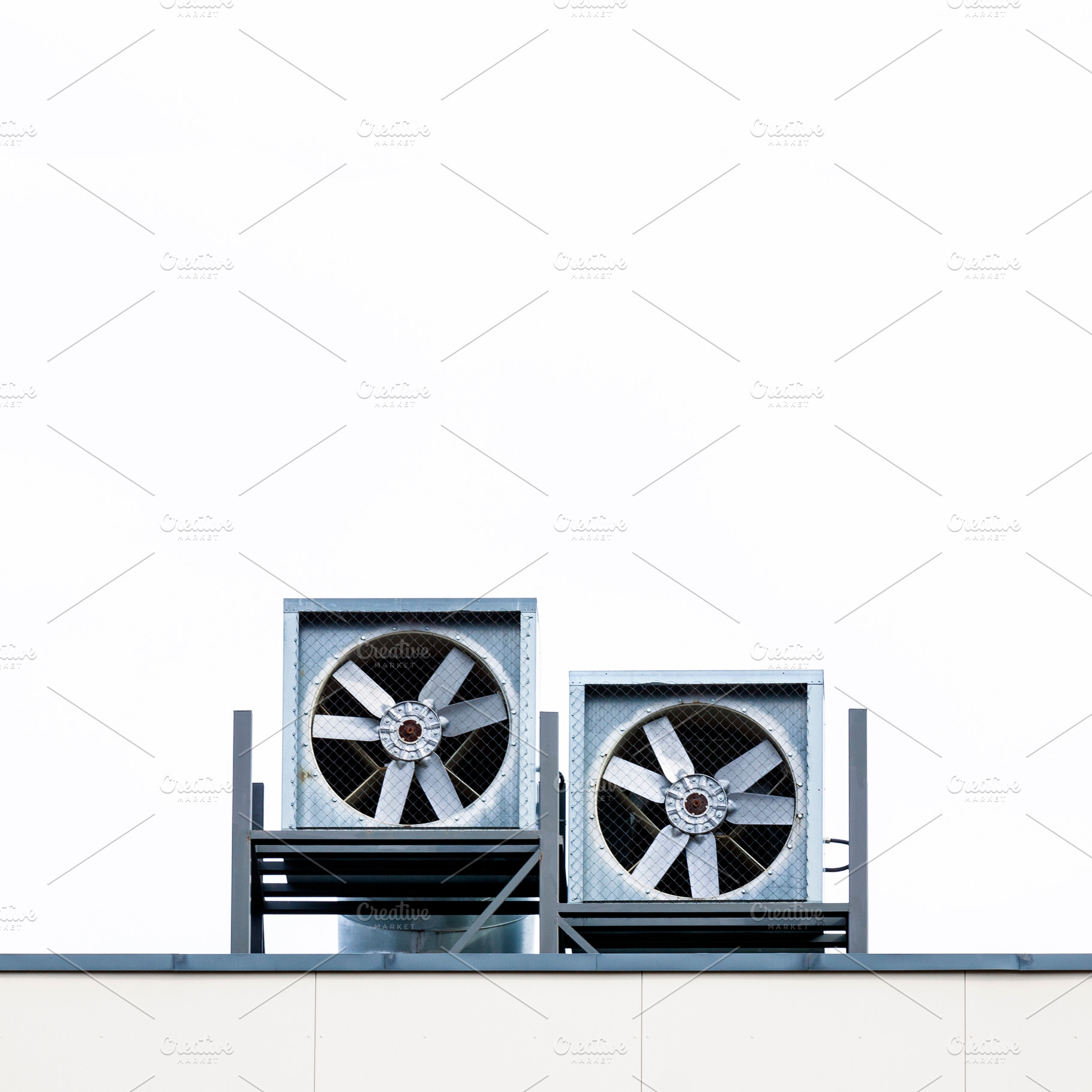 Roof with ducts and ventilators, an Industrial Photo by BOOCYS
