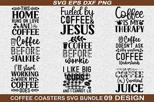 Coffee Coaster SVG Bundle