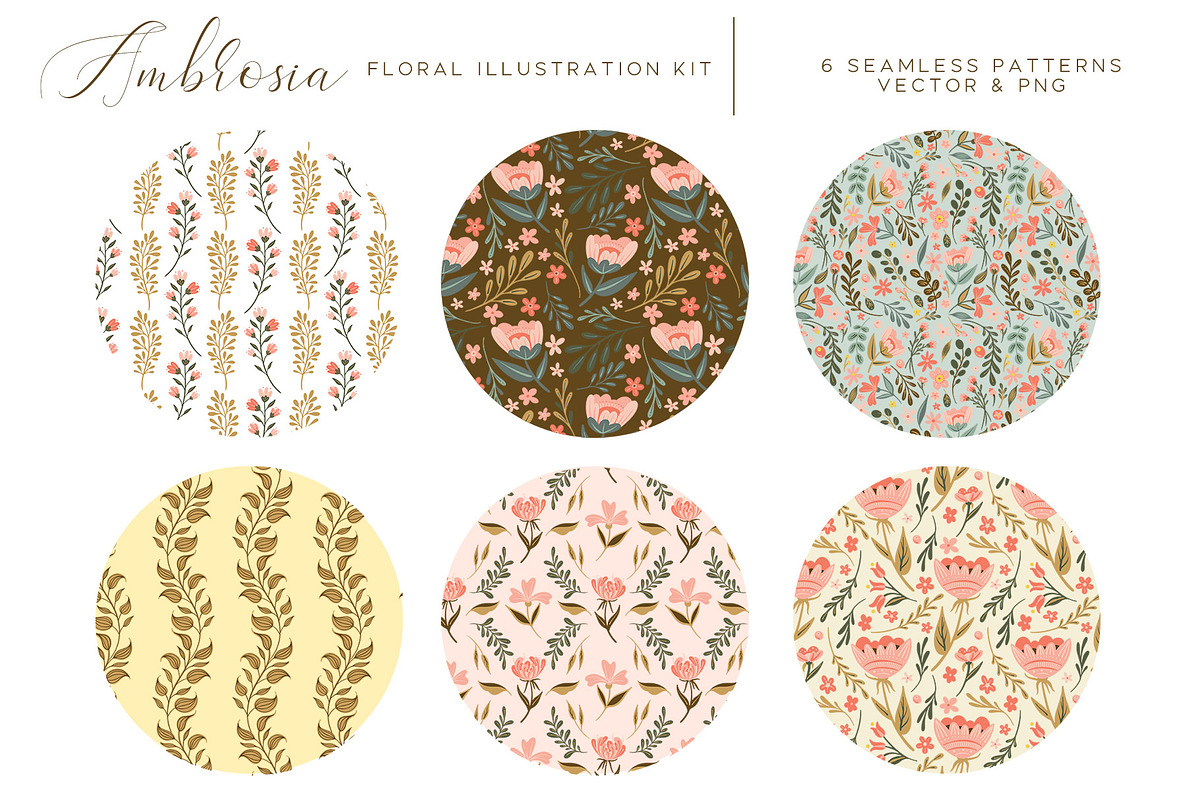 Ambrosia Floral Clip Art Kit, an Illustration by Eclectic Anthology (Photo 8 of 14)