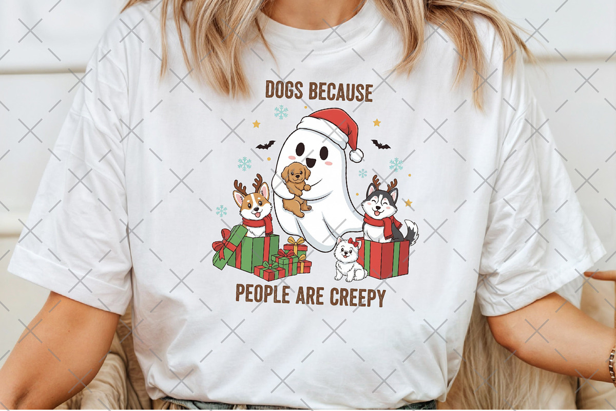 Funny Christmas Dogs PNG, an Illustration by Craft Nest (Photo 5 of 6)