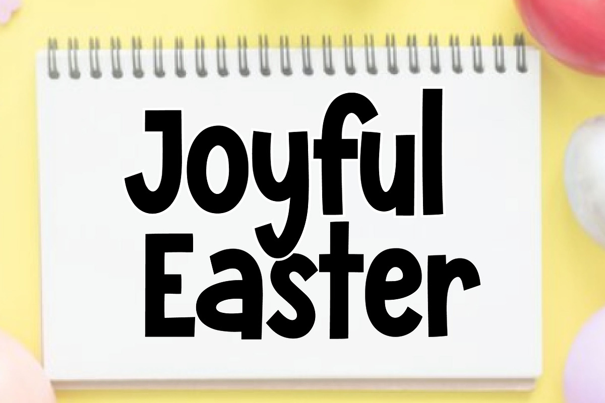 Joyful Easter, a Script Font by Wow Magic (Photo 1 of 3)