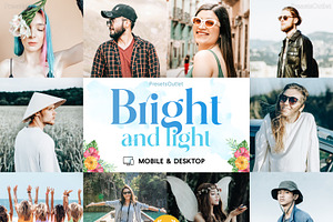 6 Bright Lightroom Presets, an Action Add-On by Design & Presets Pro