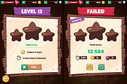 Wooden GUI for Mobile Game, an Illustration by wowu (Thumbnail 7 of 9)