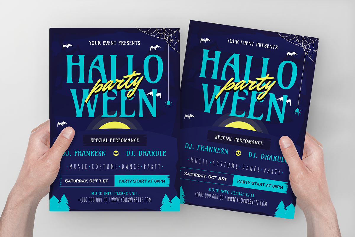 Halloween Party Flyer, a Flyer Template by Annora Studio (Photo 3 of 6)
