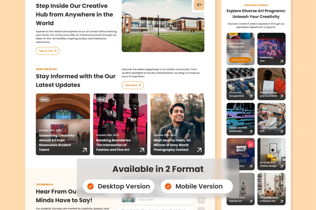 Allegro Art School - School Website, a Landing Page Template by twinstd (Photo 4 of 4)
