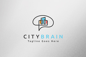 City Brain Logo Template