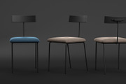 ALBA DINING CHAIR, a Furniture 3D Model by NOMODOL (Thumbnail 2 of 6)