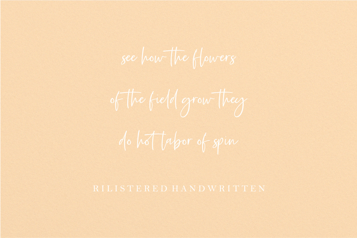 Rilistered - Handwritten Font, a Script Font by Fikryal Studio (Photo 2 of 5)