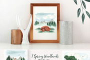 Mountains Woodland Animal Watercolor, an Animal Illustration by Catch the Dream Art (Thumbnail 2 of 9)