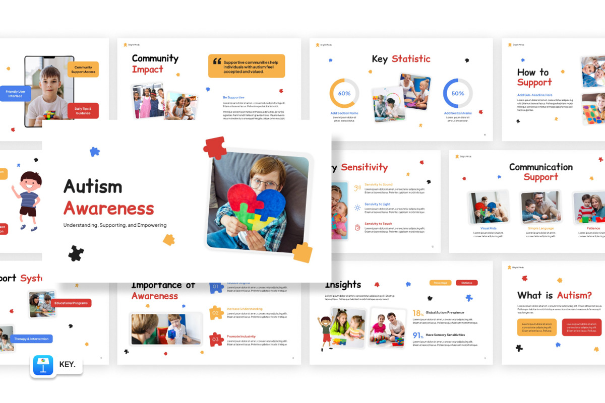 Autism Awareness Keynote, a Presentation Template by Loin Studio (Photo 1 of 4)