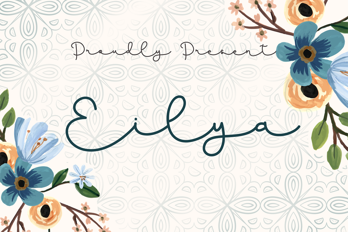 Eilya Font, a Script Font by Aisyah (Photo 1 of 5)