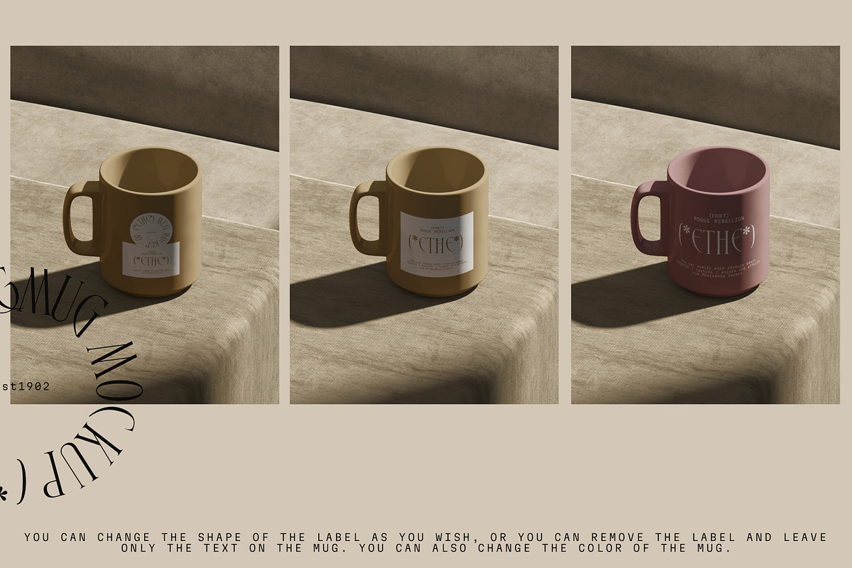 ETHE - Mug mockups set v2, a Cups & Container Mockup by Creatoom (Photo 7 of 15)
